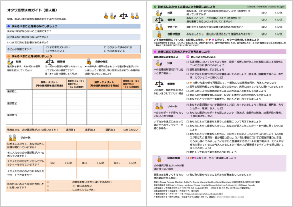 オタワ個人意思決定ガイド